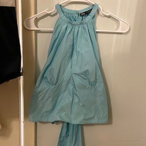 Zara blue halter top